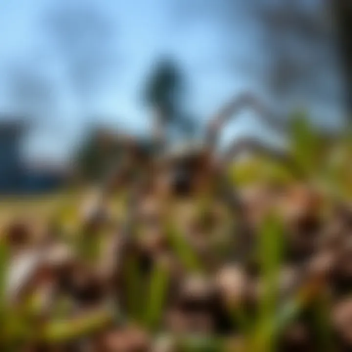 Preventive measures against wolf spiders in a landscape