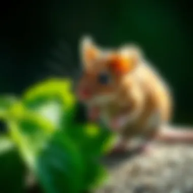 Illustration of a mouse being deterred by a peppermint oil aroma