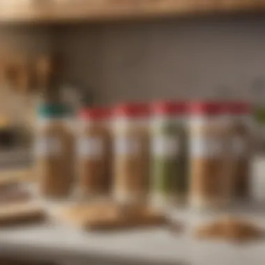 Different types of pantry moth traps arranged on a clean kitchen counter.