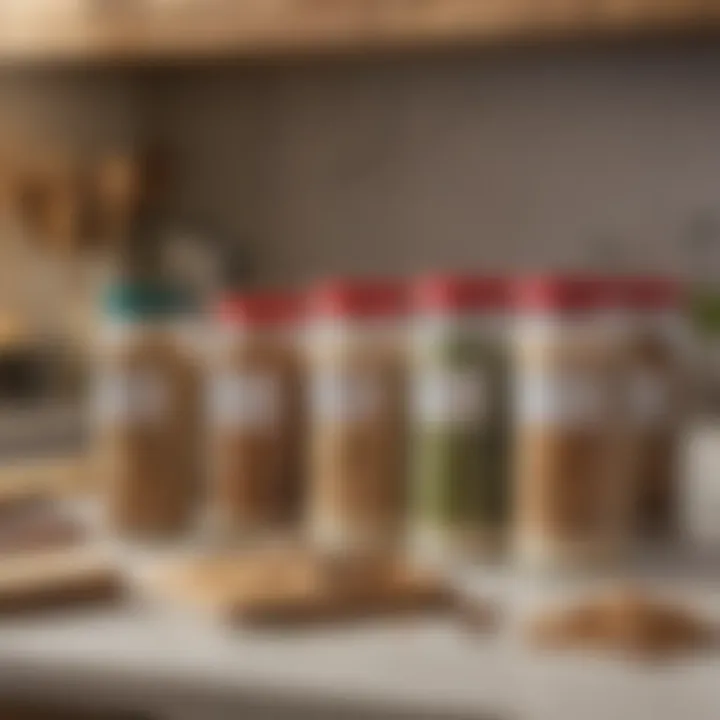 Different types of pantry moth traps arranged on a clean kitchen counter.