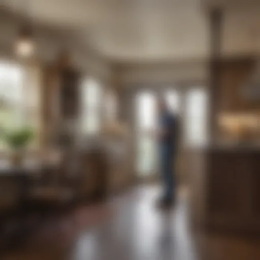 Viking Pest Control Technician Inspecting a Home