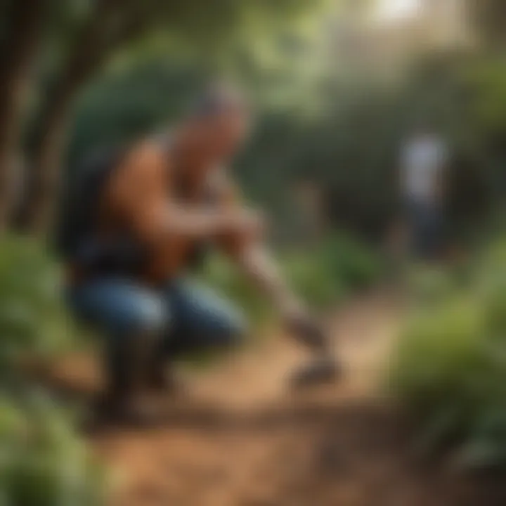 Eco-friendly pest control methods being applied in a garden
